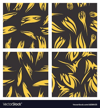 Assembly of patterns in striped style vector image