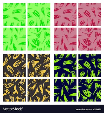 Assembly of patterns in striped style vector image