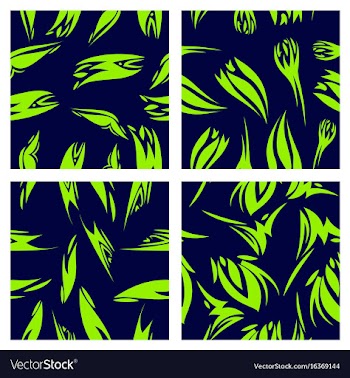 Assembly of patterns in striped style vector image