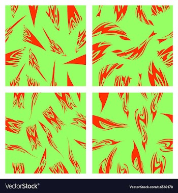Assembly of patterns in striped style vector image