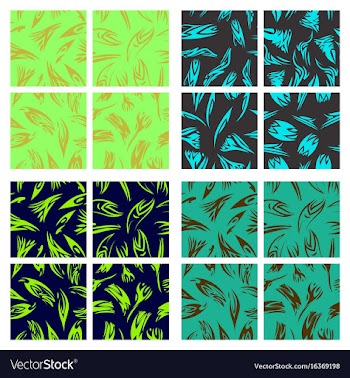 Assembly of patterns in striped style vector image