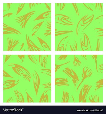 Assembly of patterns in striped style vector image