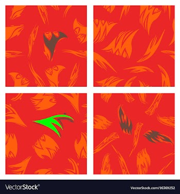 Assembly of patterns in striped style vector image