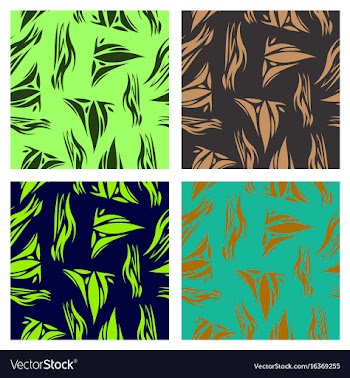 Assembly of patterns in striped style vector image