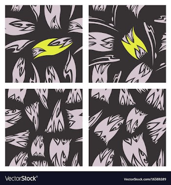 Assembly of patterns in striped style vector image