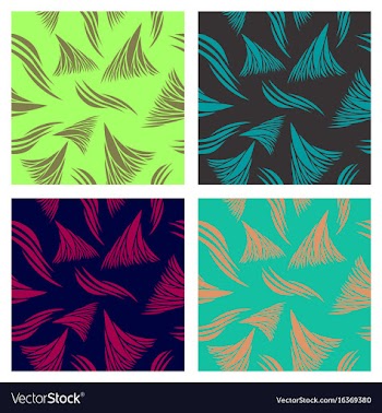 Assembly of patterns in striped style vector image