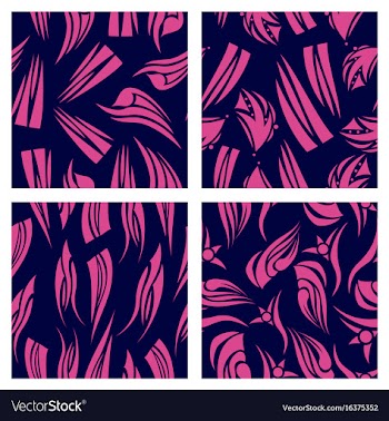 Assembly of patterns in striped style vector image