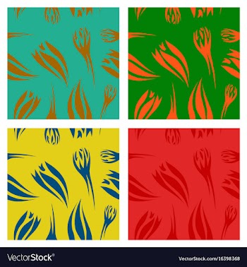 Assembly of patterns in striped style vector image