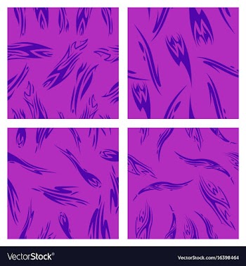 Assembly of patterns in striped style vector image