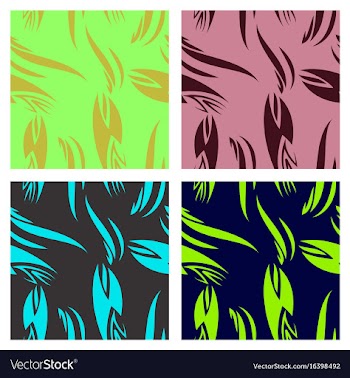 Assembly of patterns in striped style vector image
