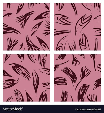 Assembly of patterns in striped style vector image
