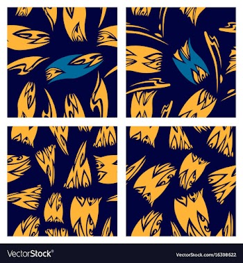 Assembly of patterns in striped style vector image