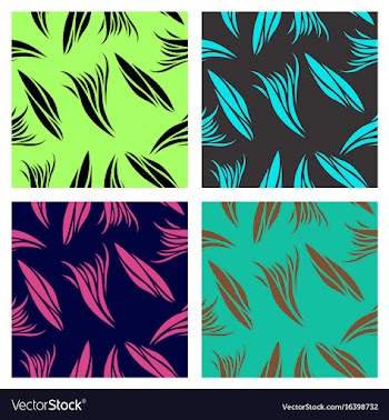 Assembly of patterns in striped style vector image