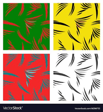 Assembly of patterns in striped style vector image