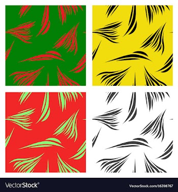 Assembly of patterns in striped style vector image