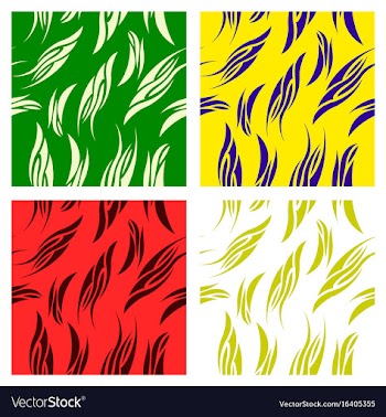 Assembly of patterns in striped style vector image