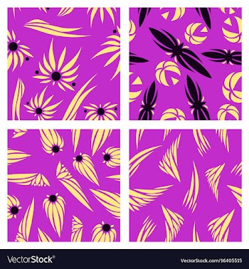Assembly of patterns in striped style vector image