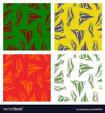 Assembly of patterns in striped style vector image
