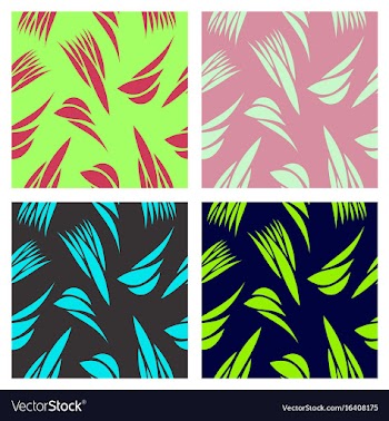 Assembly of patterns in striped style vector image