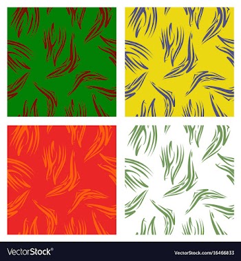 Assembly of patterns in striped style vector image