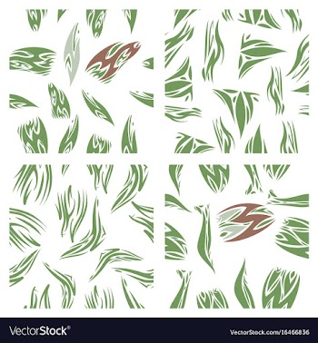 Assembly of patterns in striped style vector image