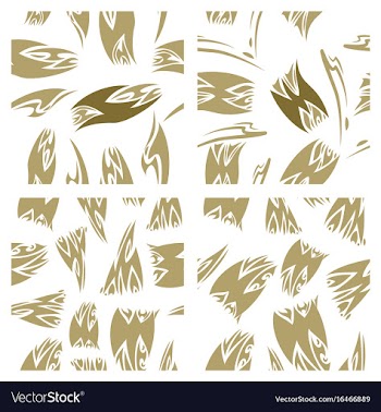 Assembly of patterns in striped style vector image