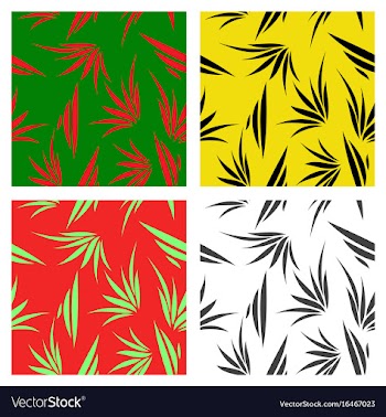 Assembly of patterns in striped style vector image