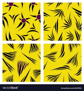 Assembly of patterns in striped style vector image