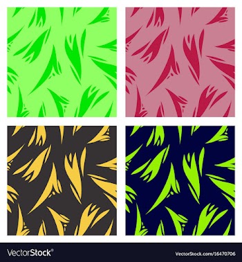 Assembly of patterns in striped style vector image