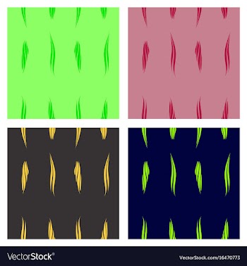Assembly of patterns in striped style vector image