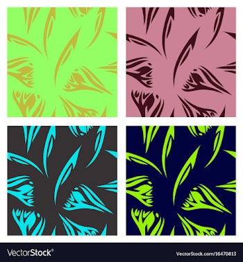 Assembly of patterns in striped style vector image