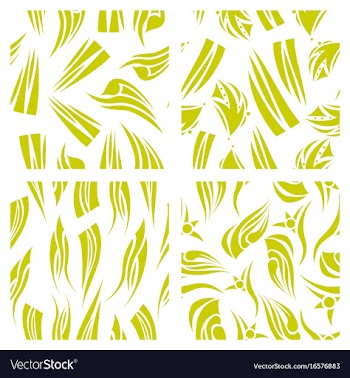 Assembly of patterns in striped style vector image