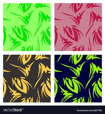 Assembly of patterns in striped style vector image