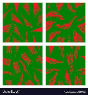 Assembly of patterns in striped style vector image