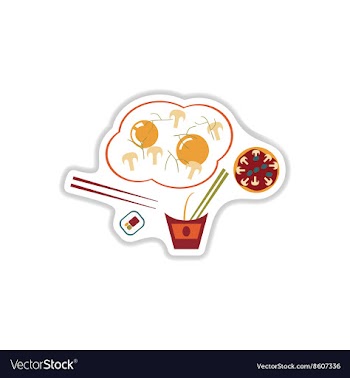 Assembly paper stickers on a white fast food vector image