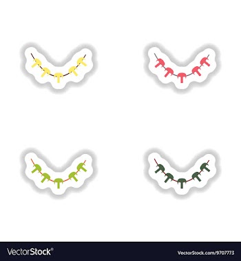 Assembly paper stickers on white grilled mushrooms vector image