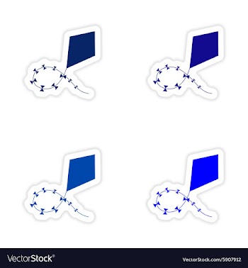Assembly realistic sticker design on paper air vector image