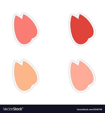 Assembly realistic sticker design on paper almonds vector image
