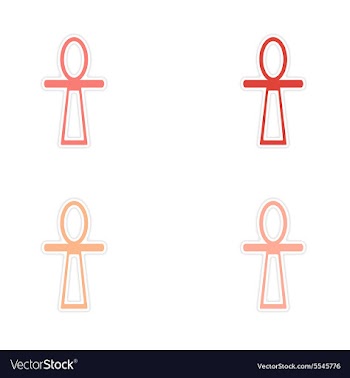 Assembly realistic sticker design on paper ancient vector image