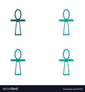 Assembly realistic sticker design on paper ancient vector image