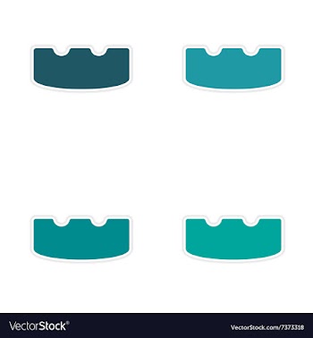 Assembly realistic sticker design on paper ashtray vector image