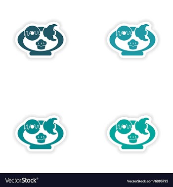 Assembly realistic sticker design on paper baking vector image