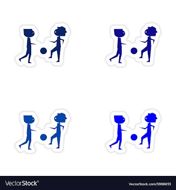 Assembly realistic sticker design on paper ball vector image