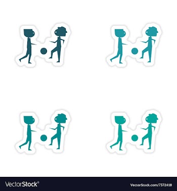 Assembly realistic sticker design on paper ball vector image