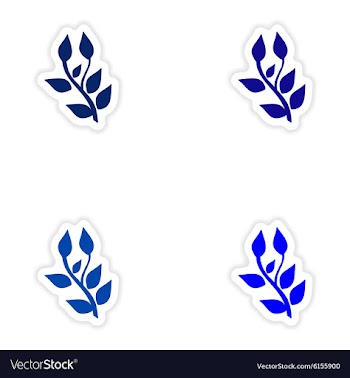 Assembly realistic sticker design on paper basil vector image