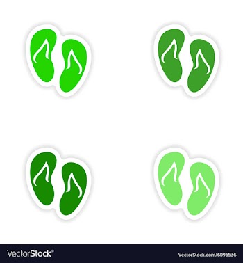 Assembly realistic sticker design on paper beach vector image