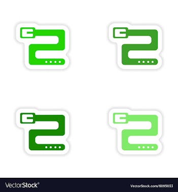 Assembly realistic sticker design on paper belts vector image