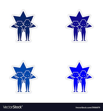 Assembly realistic sticker design on paper best vector image