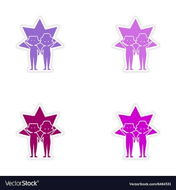 Assembly realistic sticker design on paper best vector image