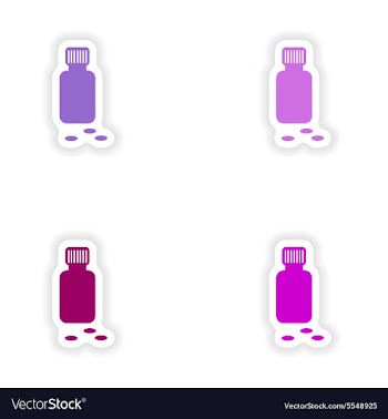 Assembly realistic sticker design on paper bottle vector image